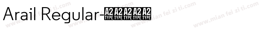 Arail Regular字体转换